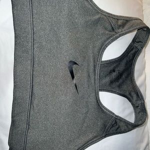 Dark grey nike sports bra. Size s